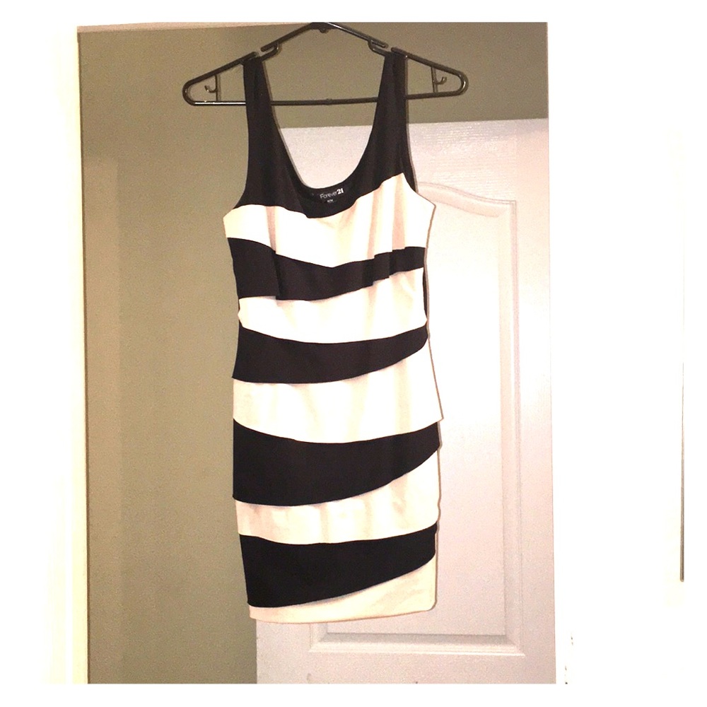 Nude and black dress